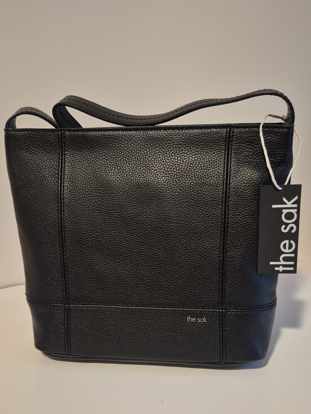 The Sak Black Textured Leather Shoulder Bag